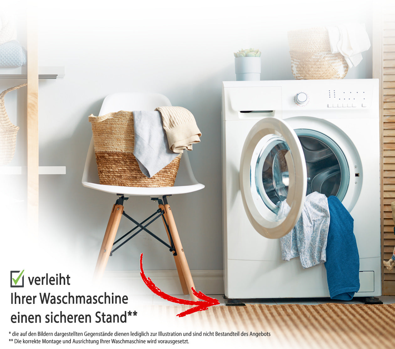 CLARE® Antirutschpads Stoßdämpfer Waschmaschine Antivibrationsmatte 4 St. 15mm