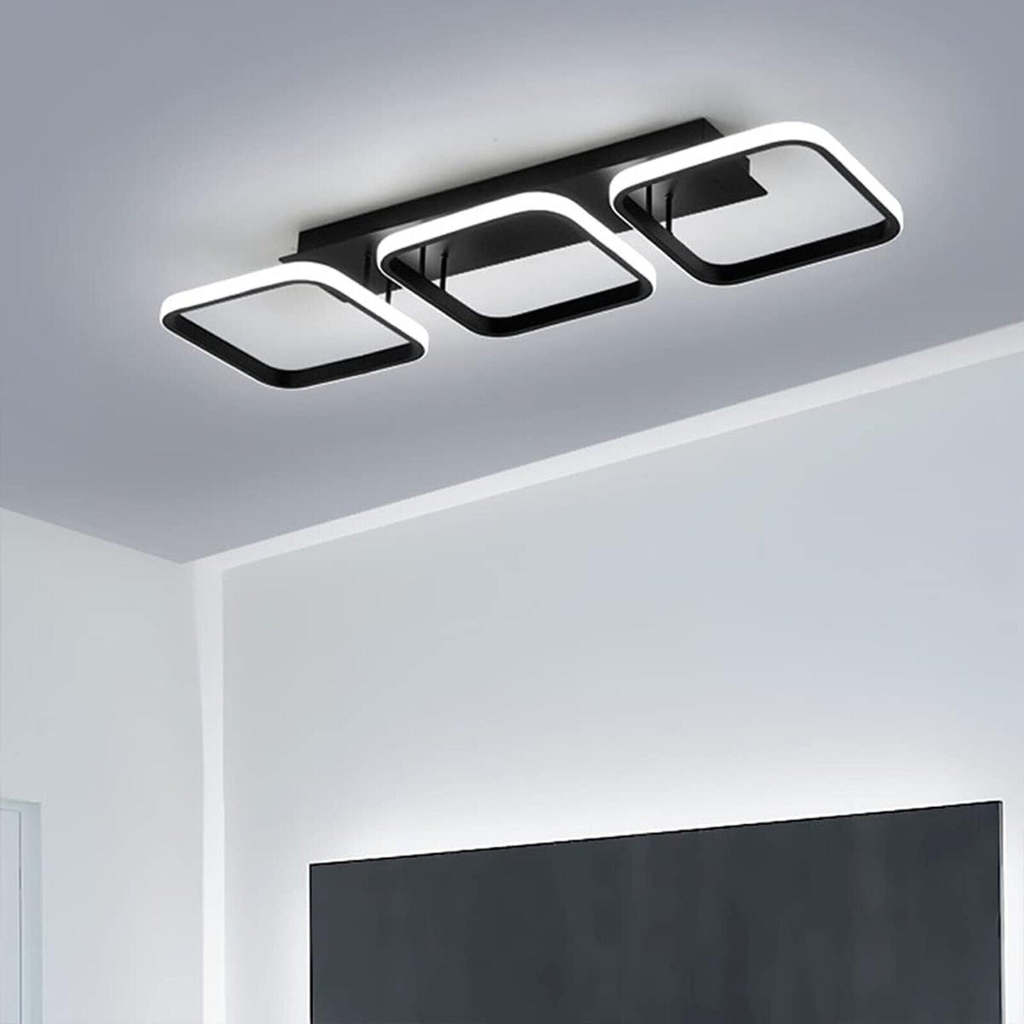 3-Farbige Dimmbar LED Deckenleuchte – Moderne Decken-Lampe für Wohnzimmer, Flur, Küche und Eingangsbereich