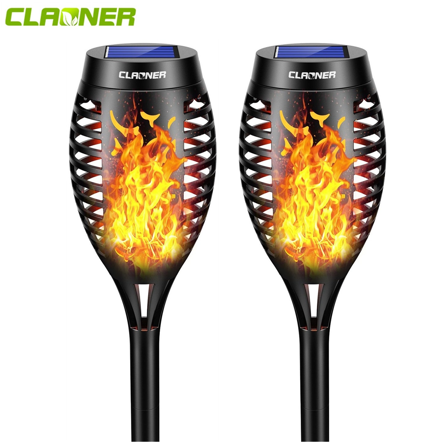 Solar Gartenfackel 12 LED mit Flammeneffekt – Wasserdicht & Kabellos