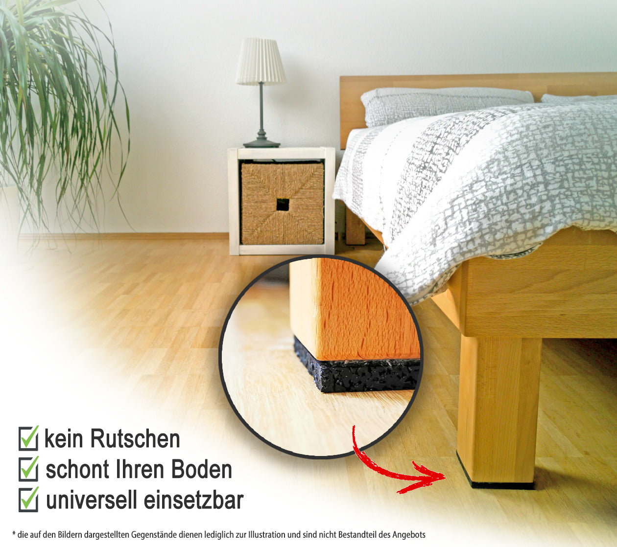 CLARE® Antirutschpads Stoßdämpfer Waschmaschine Antivibrationsmatte 4 St. 15mm