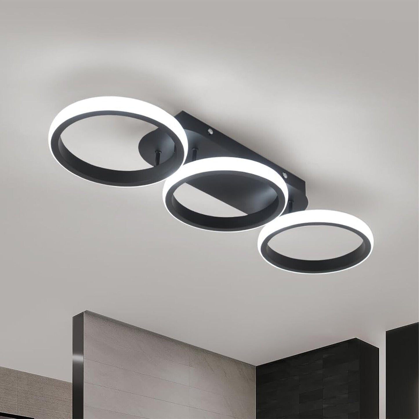 3-Farbige Dimmbar LED Deckenleuchte – Moderne Decken-Lampe für Wohnzimmer, Flur, Küche und Eingangsbereich