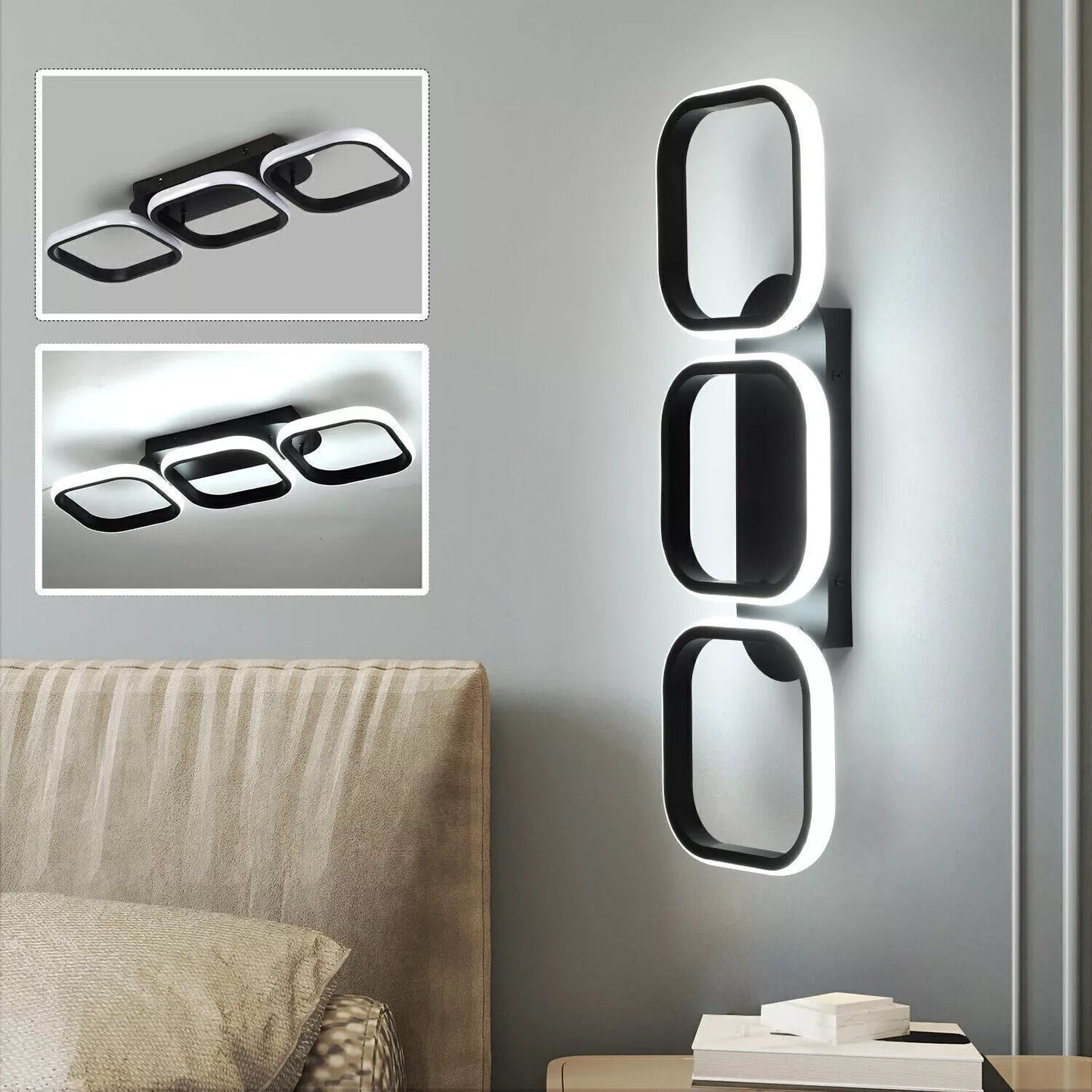 3-Farbige Dimmbar LED Deckenleuchte – Moderne Decken-Lampe für Wohnzimmer, Flur, Küche und Eingangsbereich