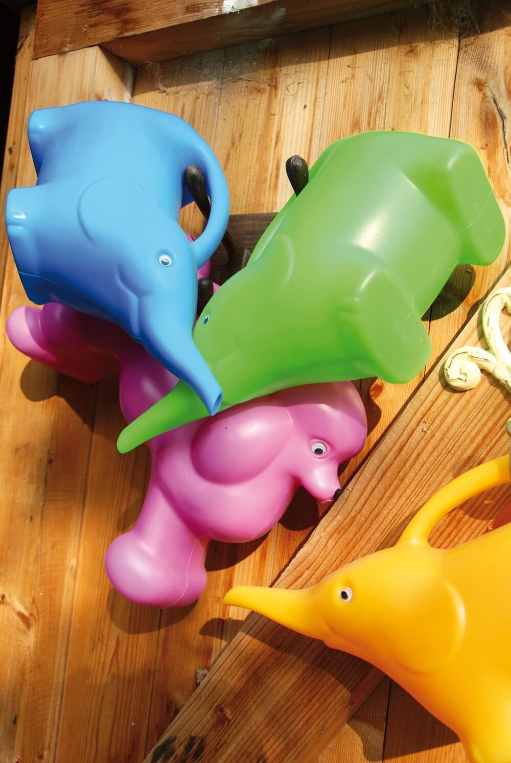 Esschert „Elefant“ Gießkanne – Mehrfarbig, 1,6L, für Kinder & Garten