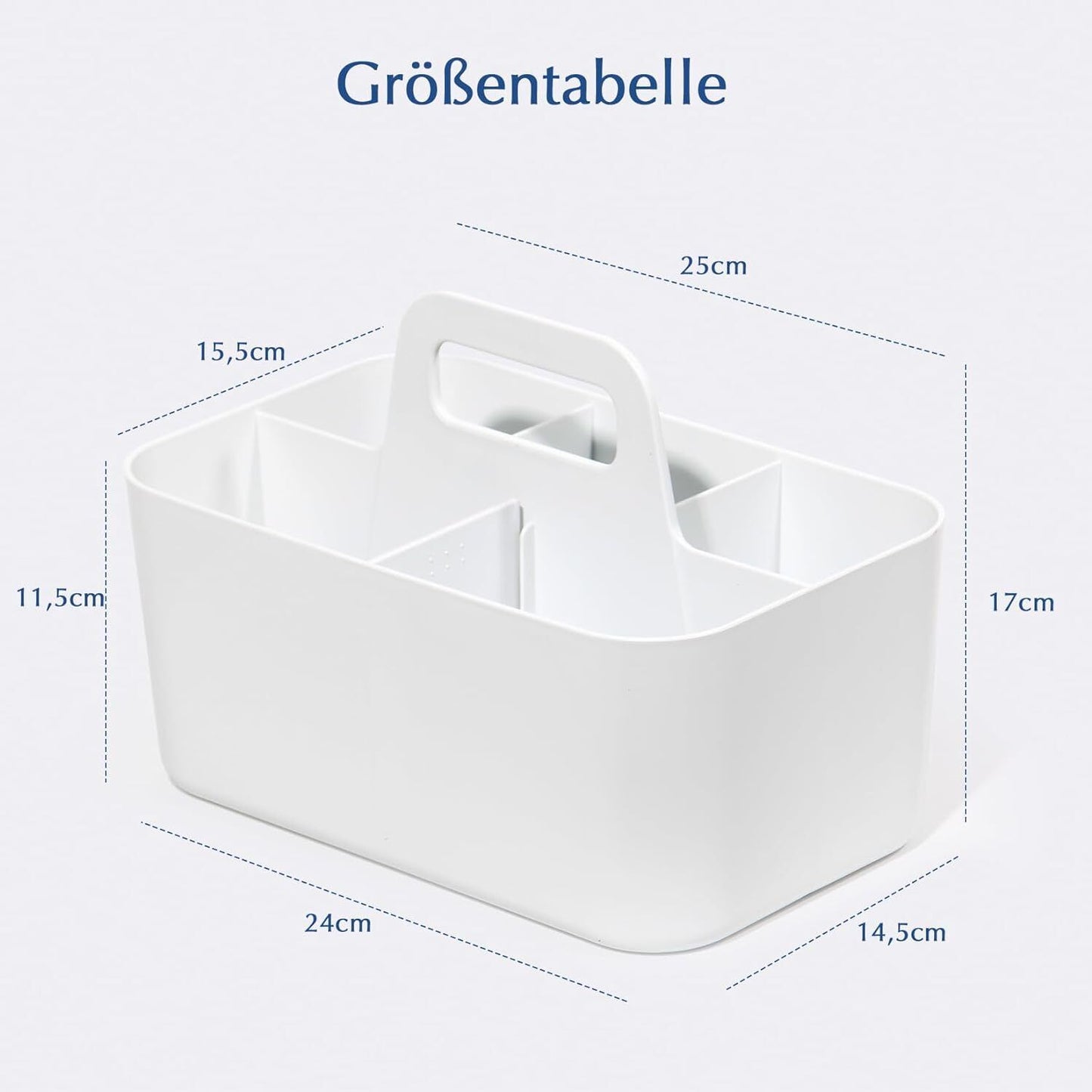 Korb Organizer mit Griff,Kunststoffkorb, Reinigungskorb,Bastelkorb,Schreibtischk