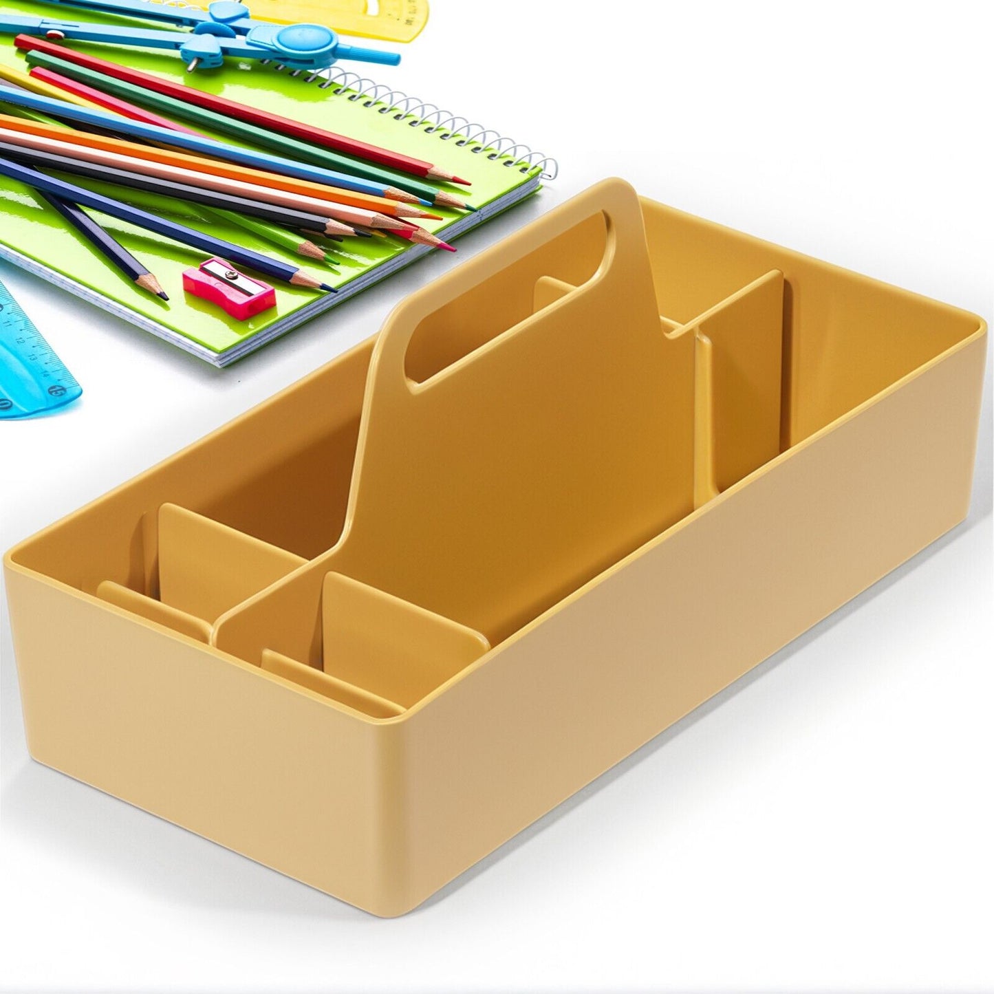 Korb Organizer mit Griff,Kunststoffkorb, Reinigungskorb,Bastelkorb,Schreibtischk