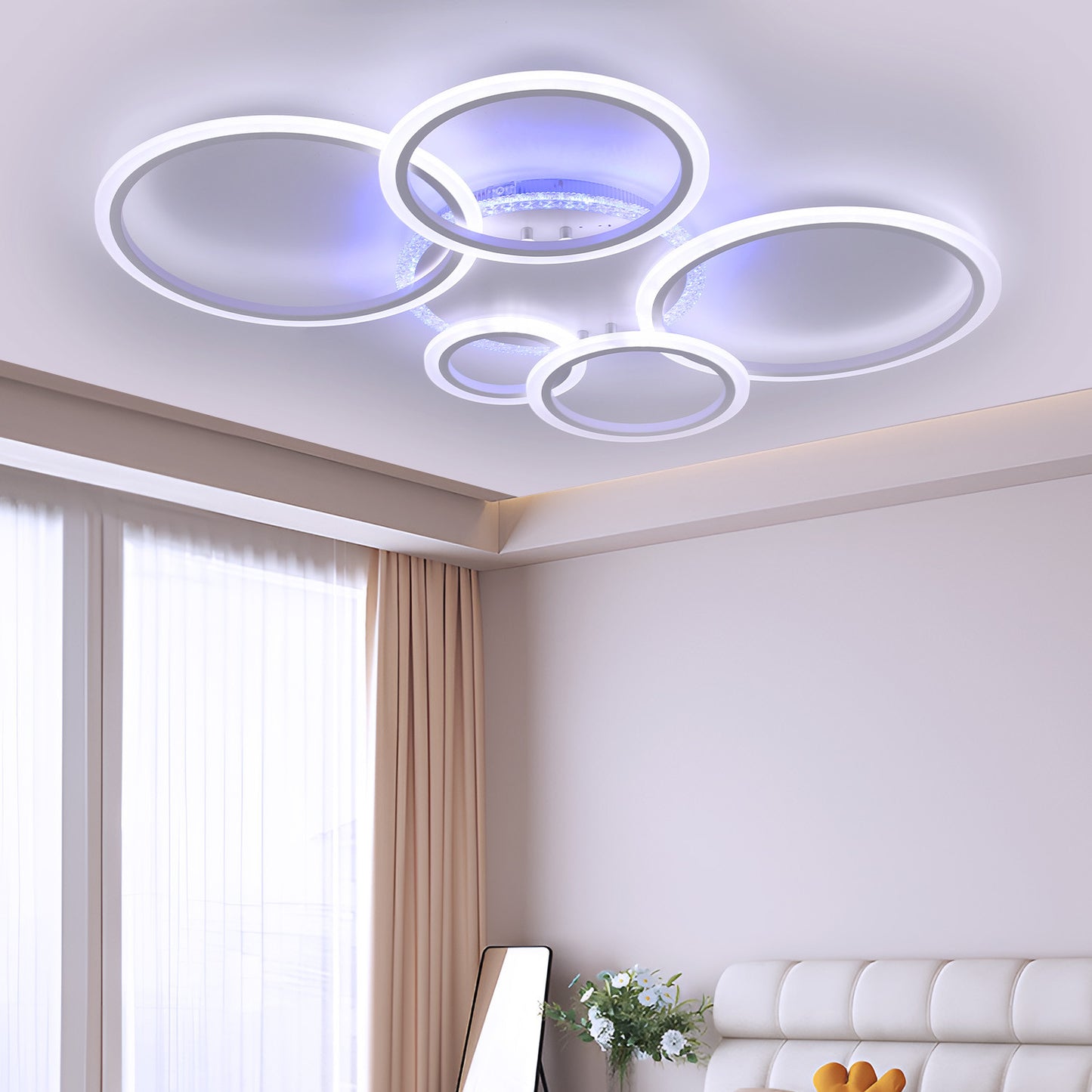 RGB LED Deckenleuchte mit Bluetooth Lautsprecher & Fernbedienung – Dimmbar, Farbwechsel, Musikfunktion