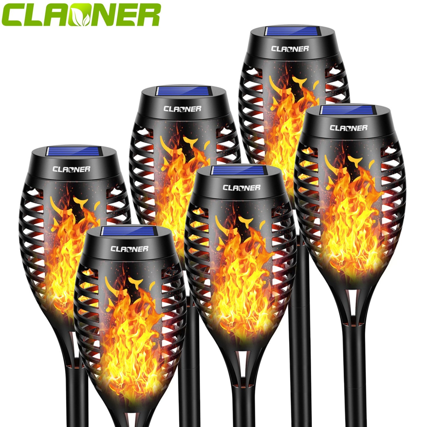 Solar Gartenfackel 12 LED mit Flammeneffekt – Wasserdicht & Kabellos