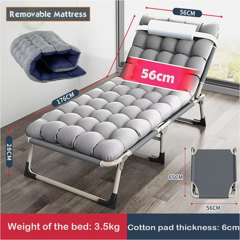 200 kg Campingbett & Sonnenliege – klappbar, XXL Gästebett, Feldbett für Garten & Reisen