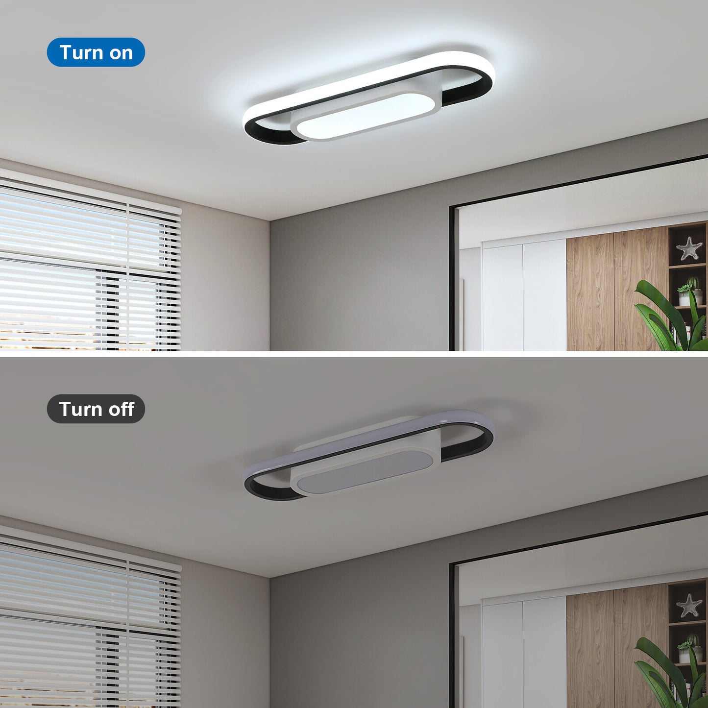 LED Deckenleuchte Panel – Moderne LED Lampe für Schlafzimmer, Wohnzimmer, Bad, Flur und Küche