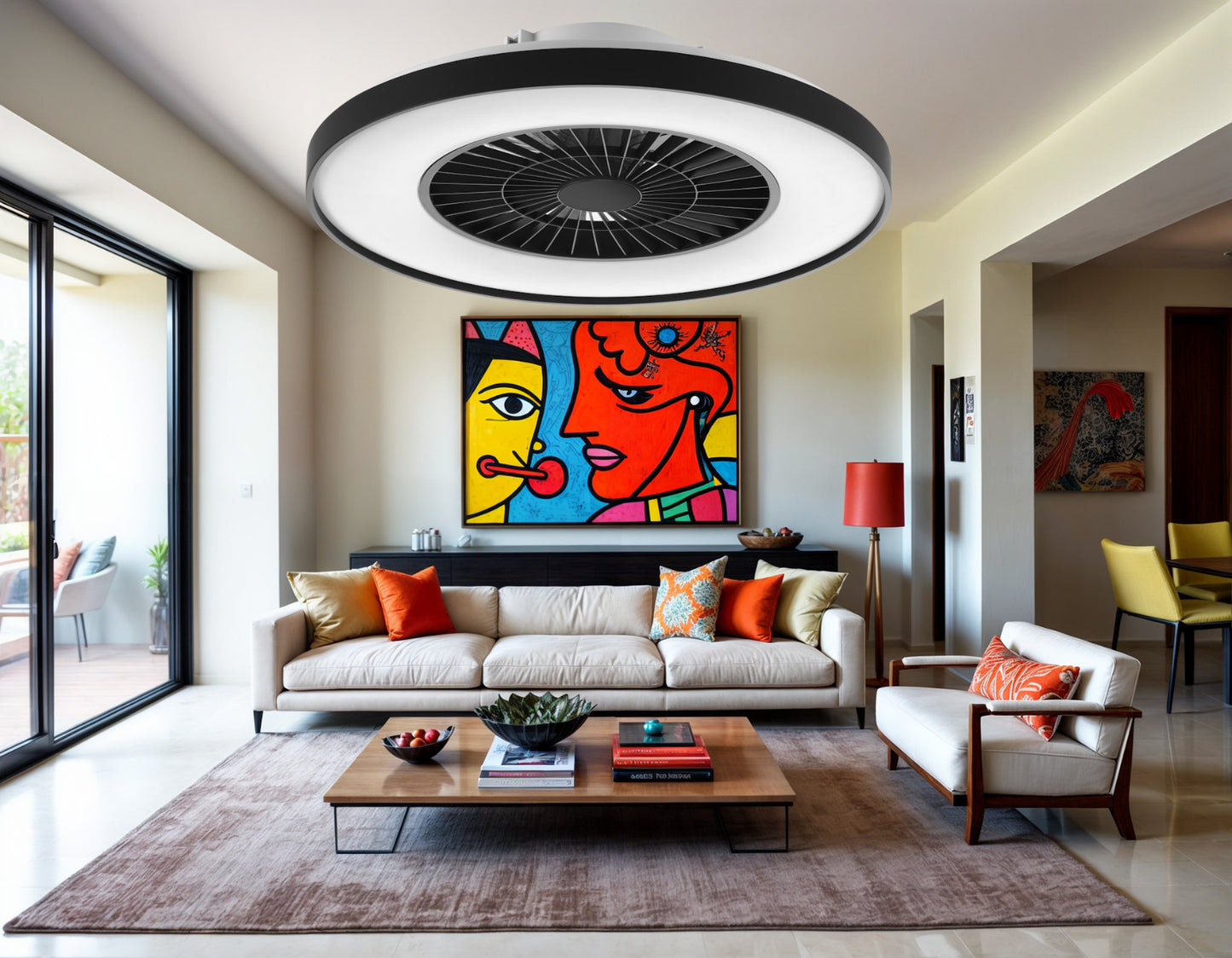 LED Deckenventilator mit Beleuchtung & Fernbedienung – 60 cm, dimmbar, 3 Geschwindigkeiten