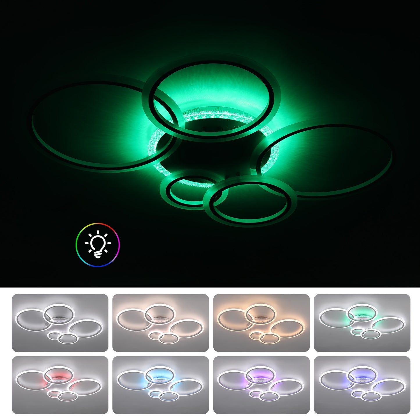 RGB LED Deckenleuchte mit Bluetooth Lautsprecher & Fernbedienung – Dimmbar, Farbwechsel, Musikfunktion