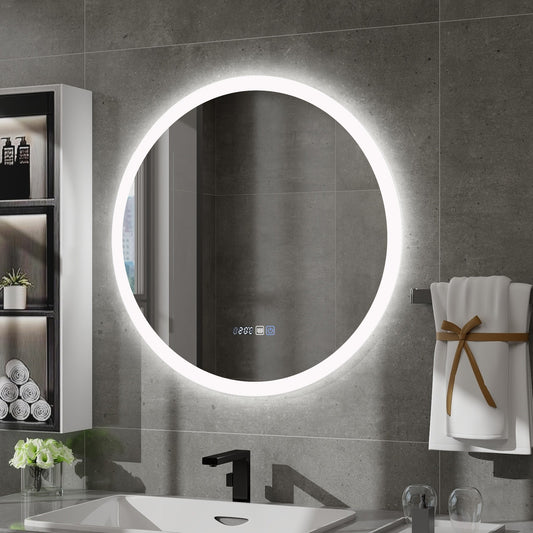 Runder LED Badezimmerspiegel – Wandspiegel, beleuchtet, φ50/60/70 cm, IP44, Modernes Design