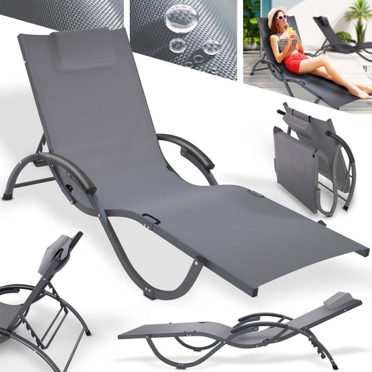 Sonnenliege klappbar XXL 120 kg – Relax Liegestuhl für Garten, Strand & Camping