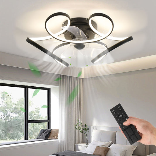 Leiser LED Deckenventilator mit Fernbedienung – 6 Geschwindigkeiten, Rücklauf & Lichtfunktion