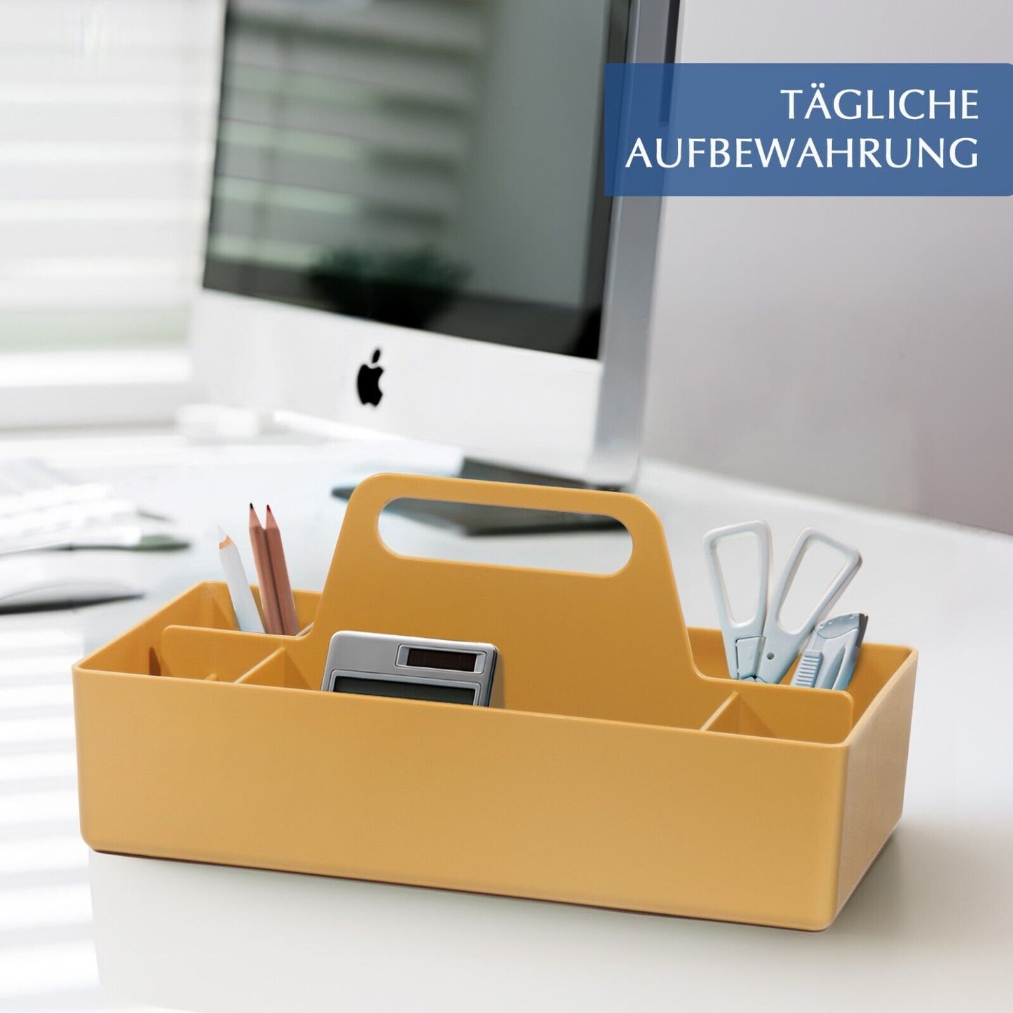 Korb Organizer mit Griff,Kunststoffkorb, Reinigungskorb,Bastelkorb,Schreibtischk