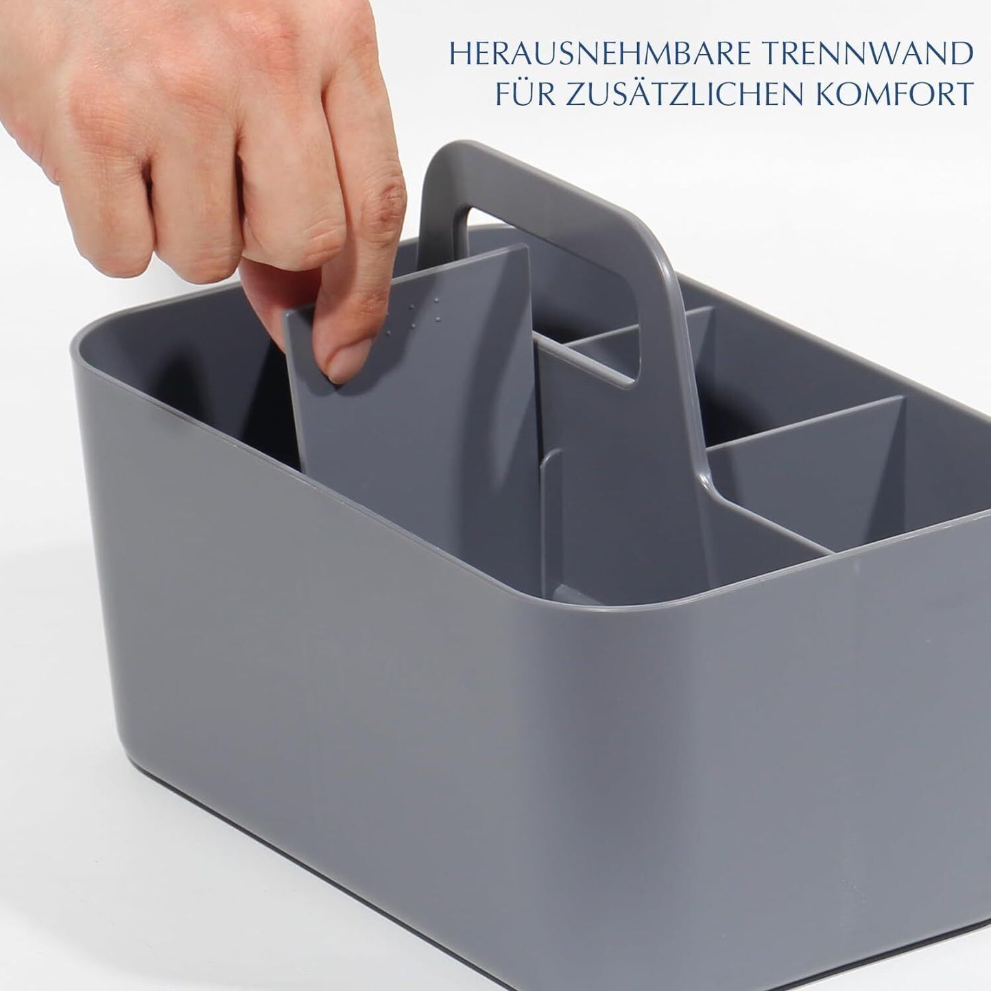 Korb Organizer mit Griff,Kunststoffkorb, Reinigungskorb,Bastelkorb,Schreibtischk