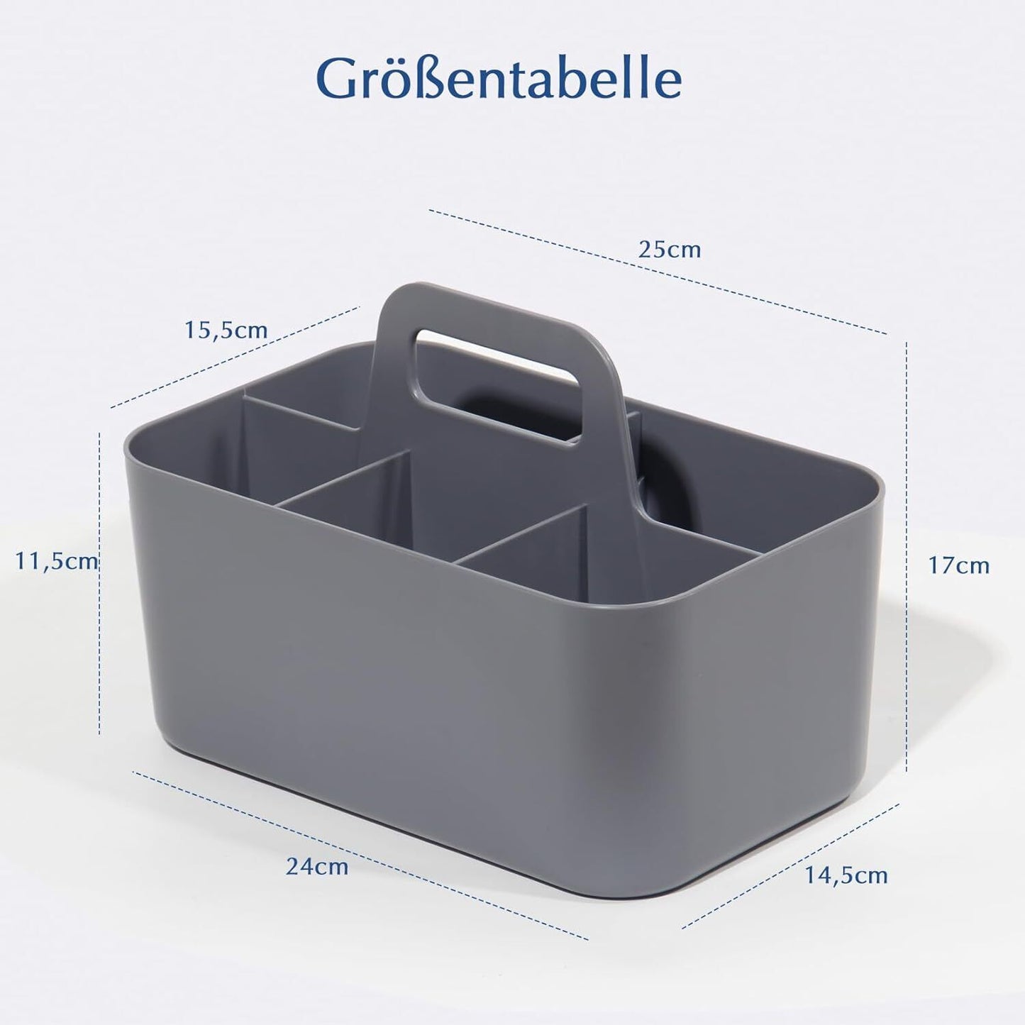 Korb Organizer mit Griff,Kunststoffkorb, Reinigungskorb,Bastelkorb,Schreibtischk