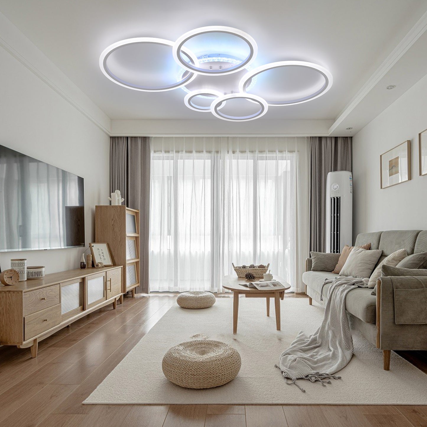 RGB LED Deckenleuchte mit Bluetooth Lautsprecher & Fernbedienung – Dimmbar, Farbwechsel, Musikfunktion