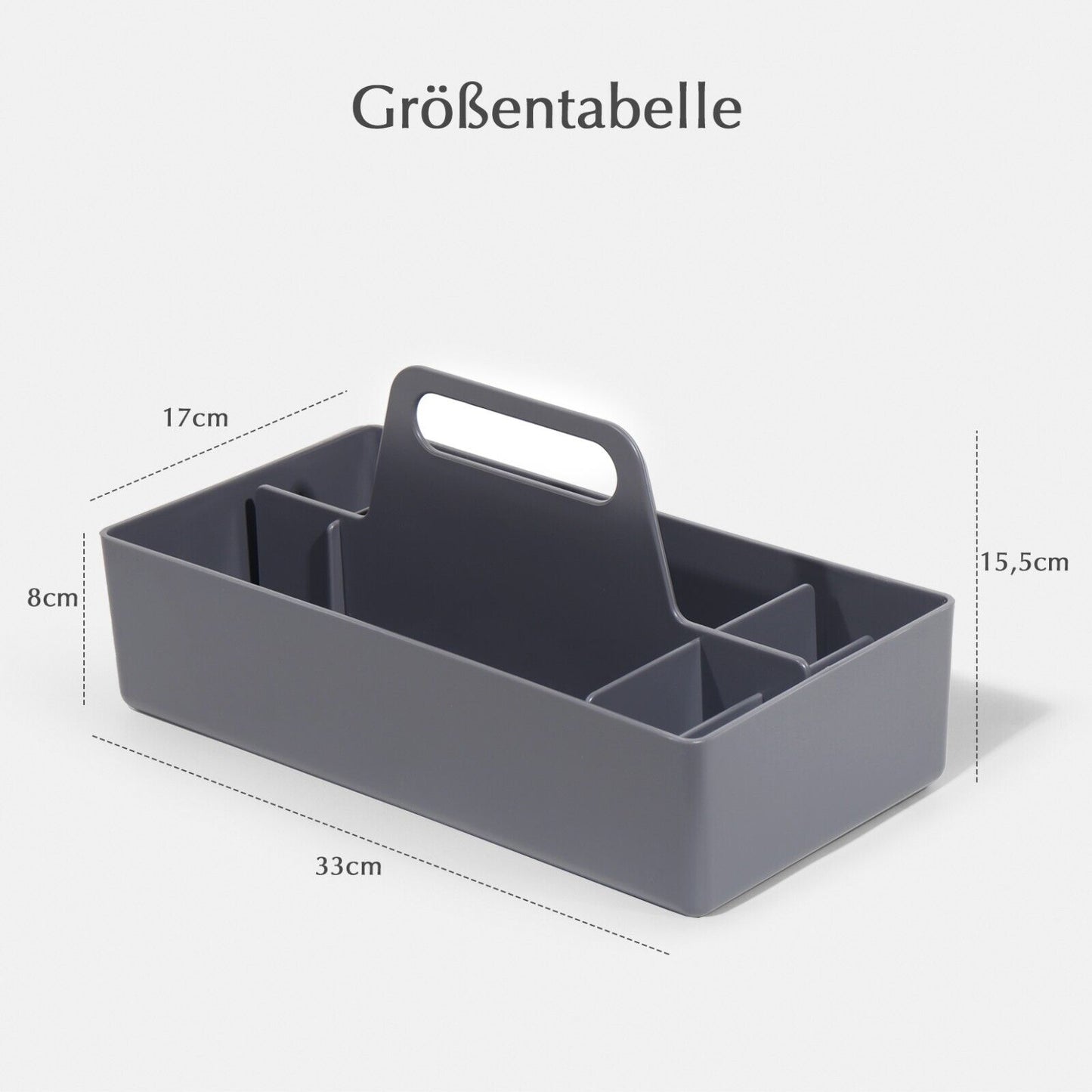 Korb Organizer mit Griff,Kunststoffkorb, Reinigungskorb,Bastelkorb,Schreibtischk