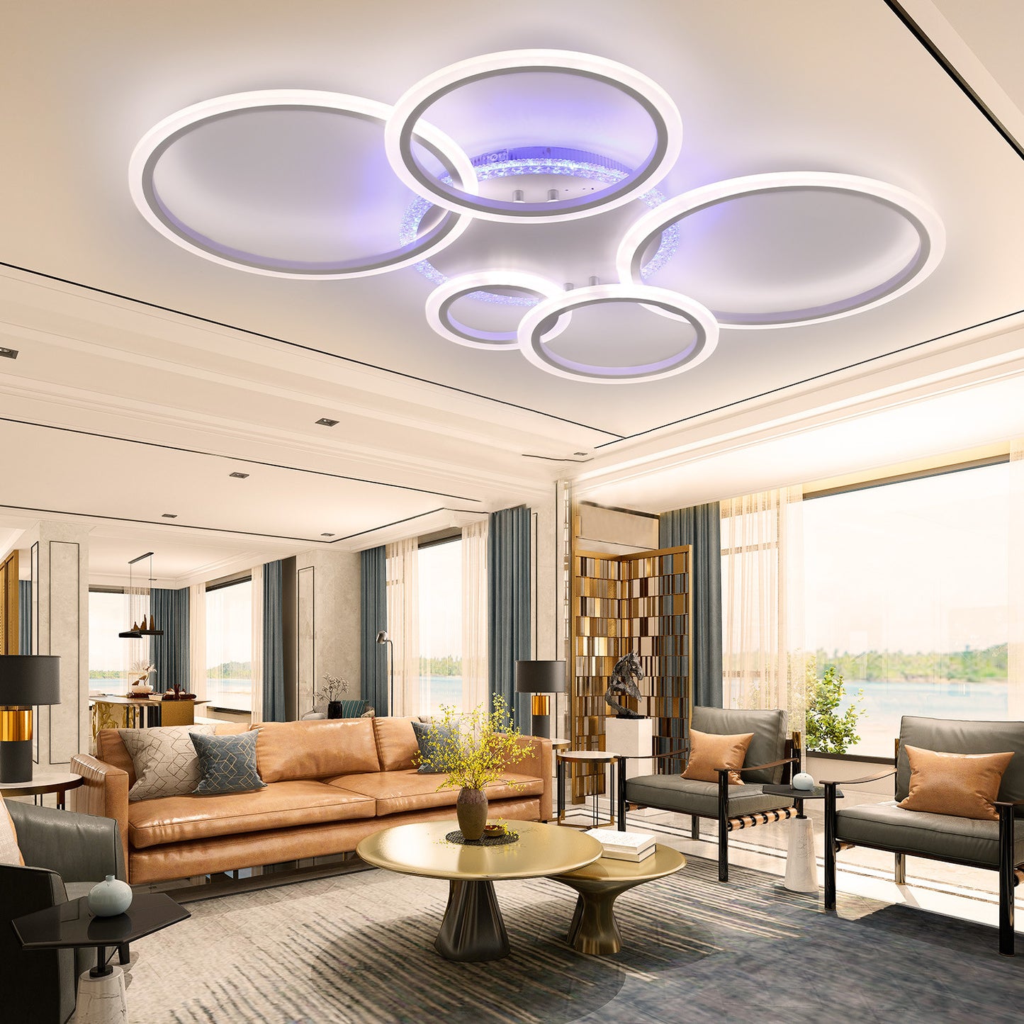 RGB LED Deckenleuchte mit Bluetooth Lautsprecher & Fernbedienung – Dimmbar, Farbwechsel, Musikfunktion