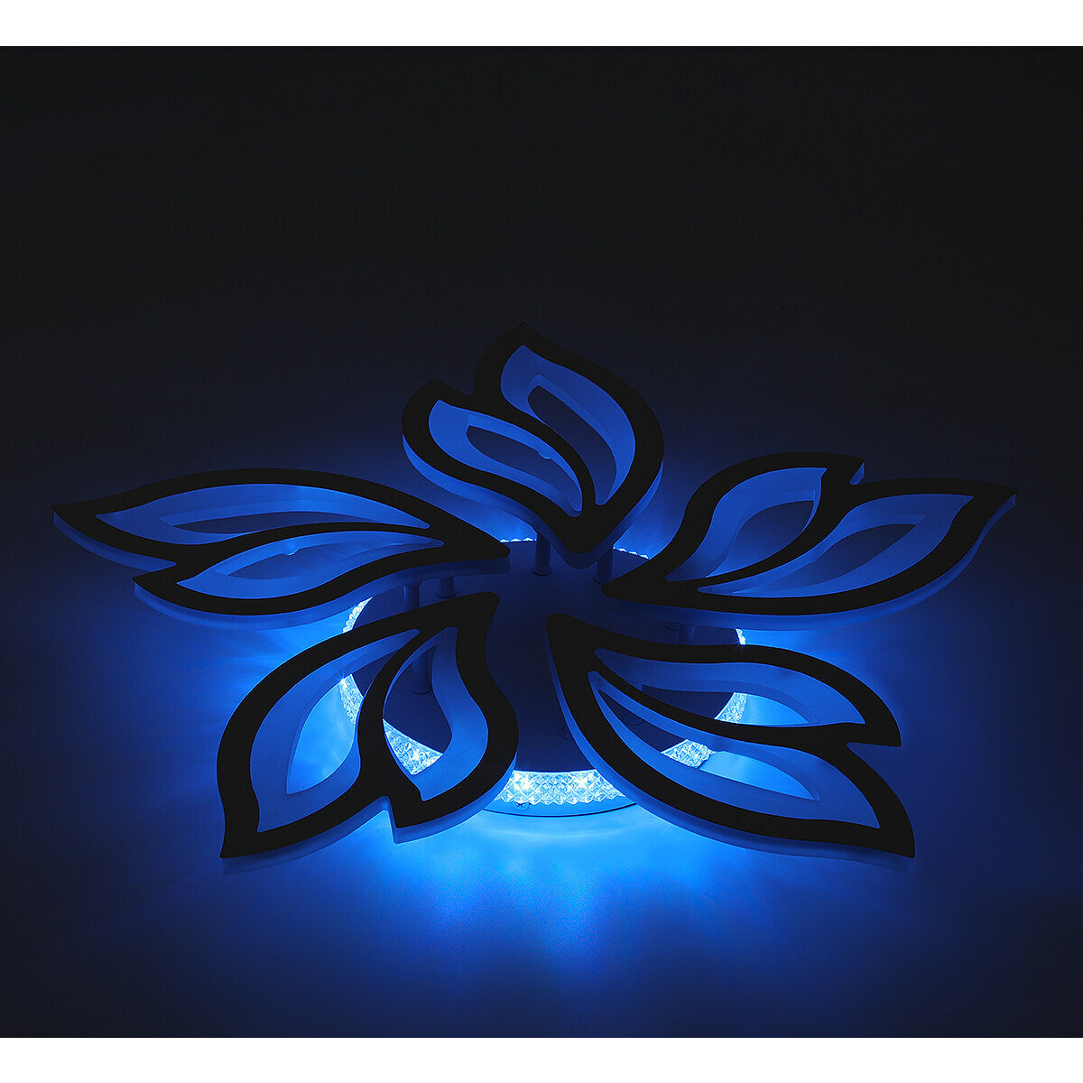 Moderne LED Deckenleuchte Dimmbar mit Fernbedienung – RGB Farben & Blüten-Design für Wohnzimmer