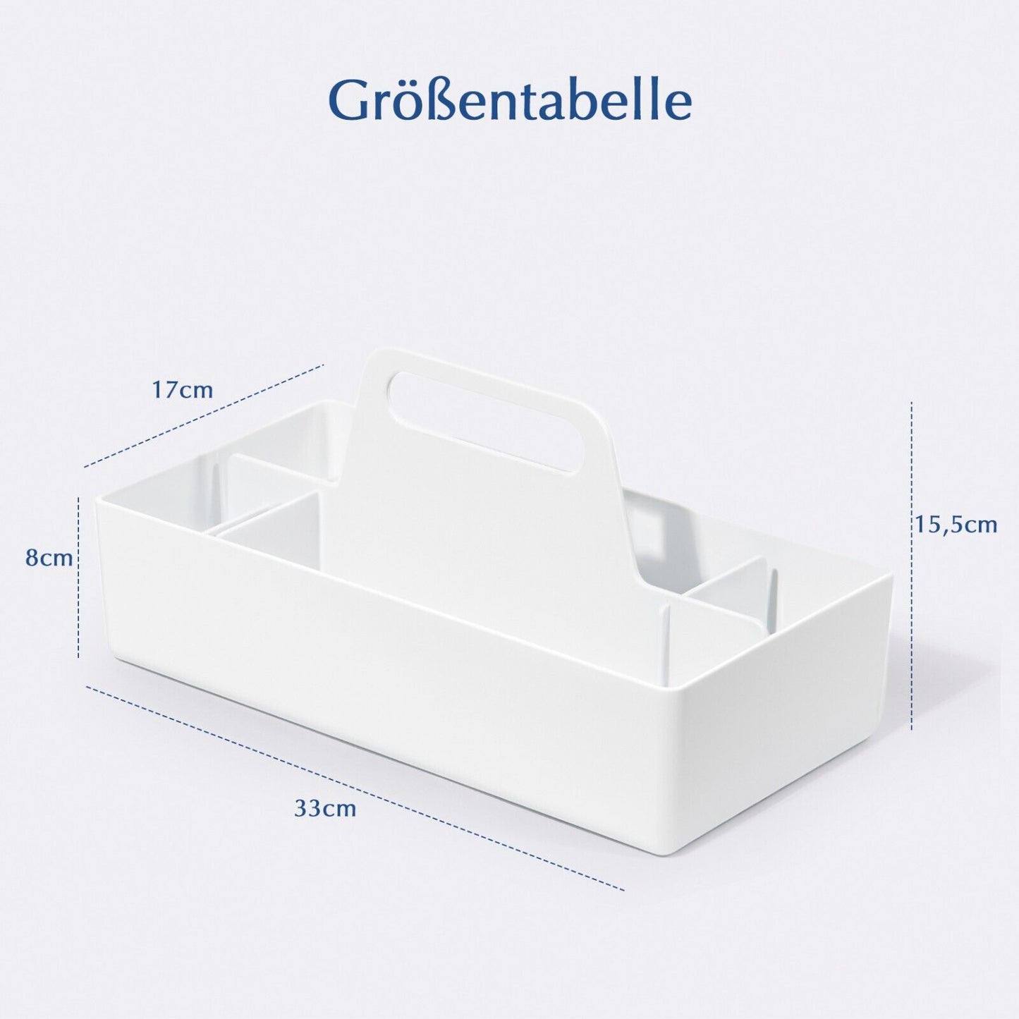 Korb Organizer mit Griff,Kunststoffkorb, Reinigungskorb,Bastelkorb,Schreibtischk