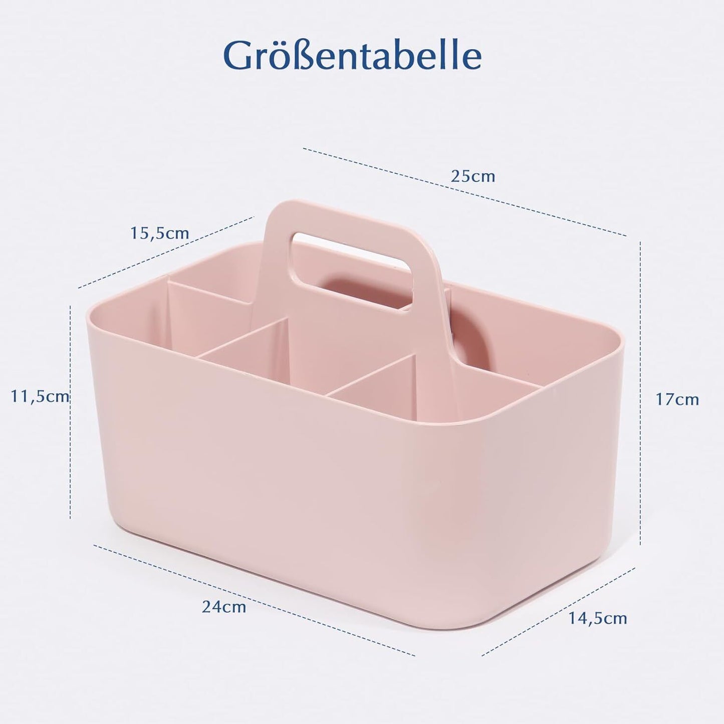 Korb Organizer mit Griff,Kunststoffkorb, Reinigungskorb,Bastelkorb,Schreibtischk